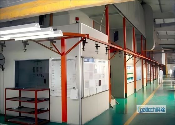 Automated Overhead Conveyor Powder Coating Line System with Cyclone Recovery & Tunnel Oven