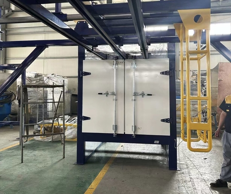 Tailored coating solution for elevated conveyor products with unique shapes, production line coating