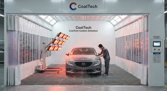 CoatTech Standard Downdraft Car Sanding Station With Galvanized Metal Basement And Ceiling Filter Filtration System